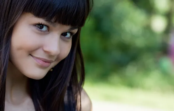 Eyes, smile, brunette, beauty, everyday, Landysh