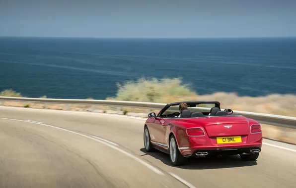 Picture road, sea, bentley, convertible