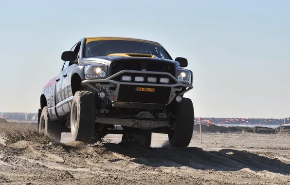 Sand, Auto, Wheel, Sport, Machine, Dodge, Race, Day