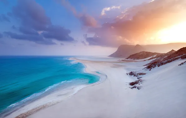 Picture sand, beach, clouds, the ocean, beauty, horizon, Laguna, Sunshine