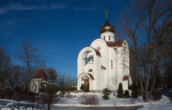 The sky, Church, architecture, winter day