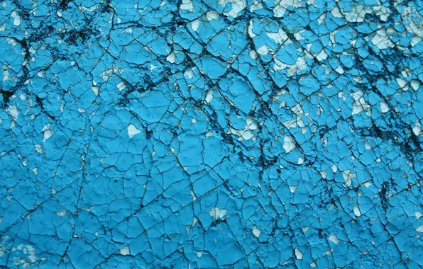 Cracked, paint, texture, blue background