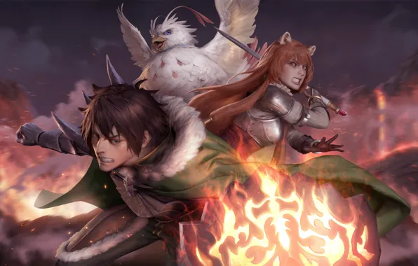 Girl, bird, guy, The Rising of the Shield Hero