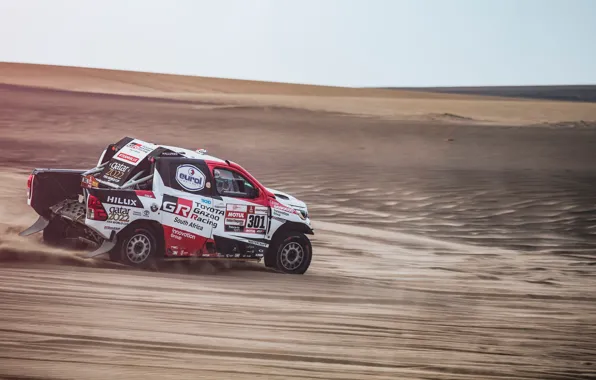 Sand, Auto, Sport, Machine, Race, Toyota, Hilux, Rally