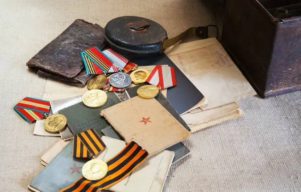 Picture May 9, victory day, awards, medal, documents