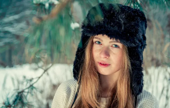 Picture girl, hat, photographer, freckles, girl, photography, photographer, Tselovalnikov Ilya