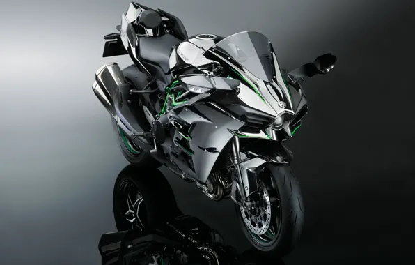 Picture Ninja, front view, Kawasaki Ninja H2, Kawasaki