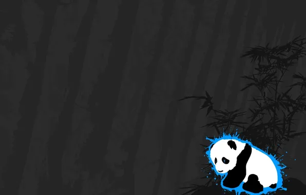 Picture minimalism, vector, Panda