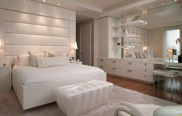 Picture white, bed, bedroom