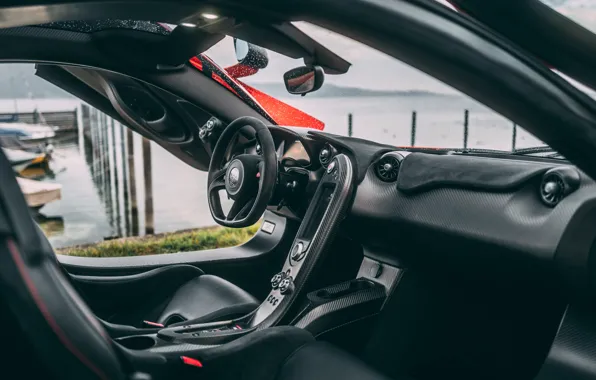 Picture McLaren, McLaren P1, dashboard, car interior, P1