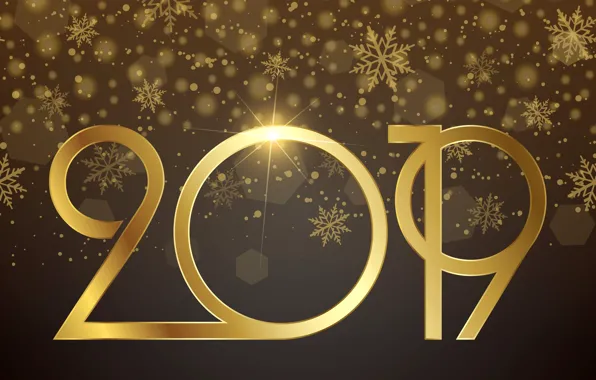 Picture gold, New Year, figures, golden, background, New Year, Happy, sparkle