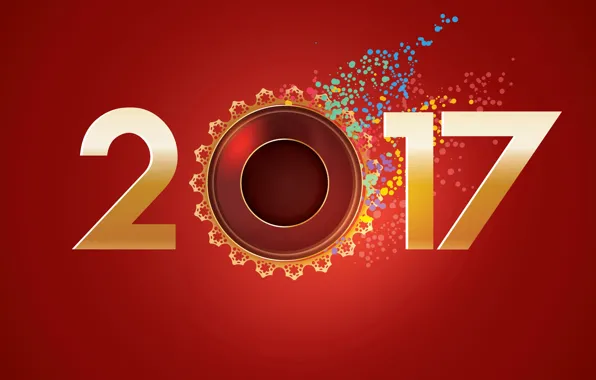 Rendering, holiday, figures, the number, 2017