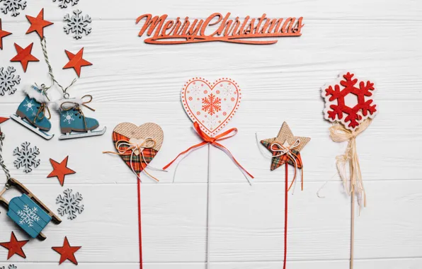 Holiday, decoration, with, winter, elements, Merry Christmas, decor, composition