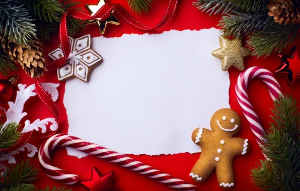 Holiday, toys, new year, bumps, caramel, gingerbread, fir-tree branches