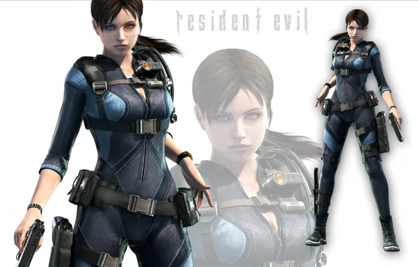 Picture girl, sexy, resident evil, fighter, brown hair, warrior, capcom, STARS