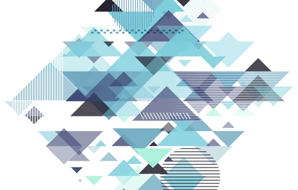 Abstraction, blue, geometry, Abstract, design, with, background, triangle