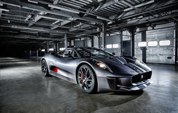 Lights, Jaguar, Jaguar, Hybrid, the front, hybrid, C-X75, Supercar Prototype