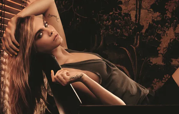 Model, tattoo, tattoo, Cara Delevingne, Cara Delevingne
