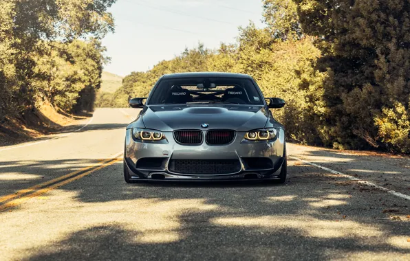 BMW, E92, Gray, Bimmer, Sight, Angel eyes