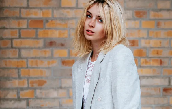 Look, girl, face, background, hair