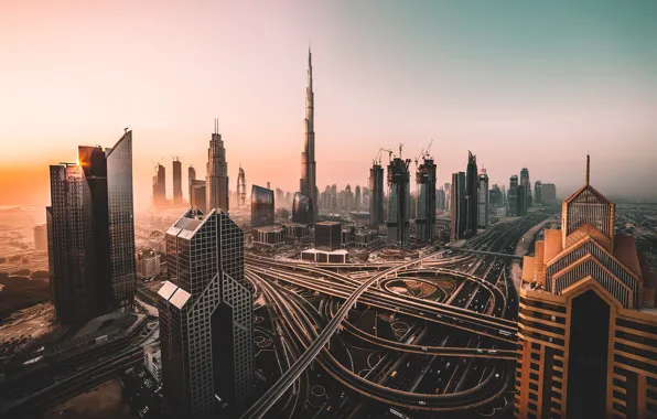 The city, Dubai, Dubai, skyscrapers, UAE, UAE