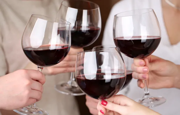People, holiday, wine, Glasses, toast