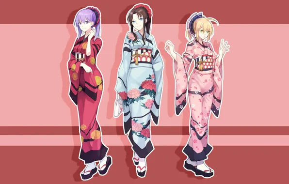 Background, girls, art, yucata, the saber, Fate stay night, Fate / Stay Night