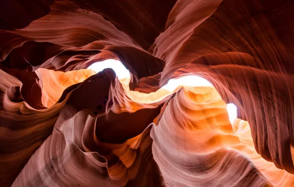 Picture light, nature, rocks, texture, AZ, USA, Antelope Canyon