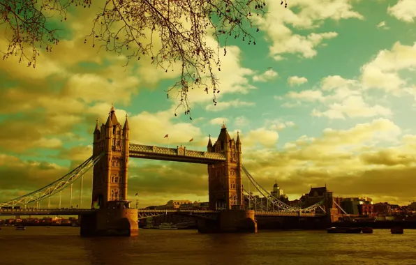 River, London, UK, Tower bridge, Thames, Tower Bridge