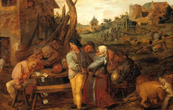 Picture picture, genre, Adrian Brower, Peasant Fight