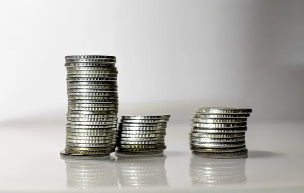 Money, pyramid, coins, penny, iron money, stack of money, a stack of coins