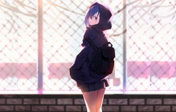 Look, pose, anime, hood, schoolgirl, anime, Ichigo, look