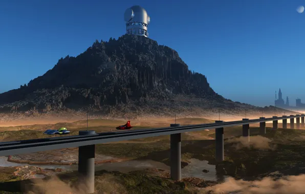 Transport, mountain, overpass, Magnetic Strip, personal debt scene