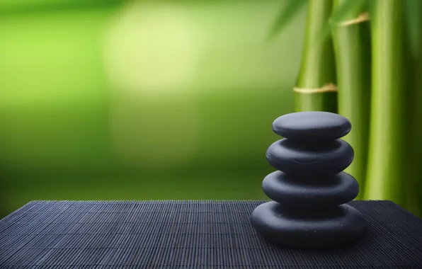 Stones, bamboo, relaxation