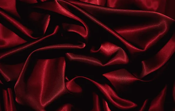 Red, fabric, folds, texture