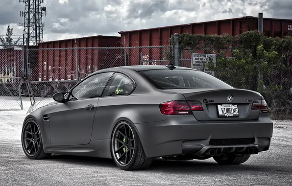 The fence, BMW, coupe, cars, BMW, Coupe, the rear part, (E92)