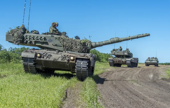 Picture road, tanks, Leopard 2A6
