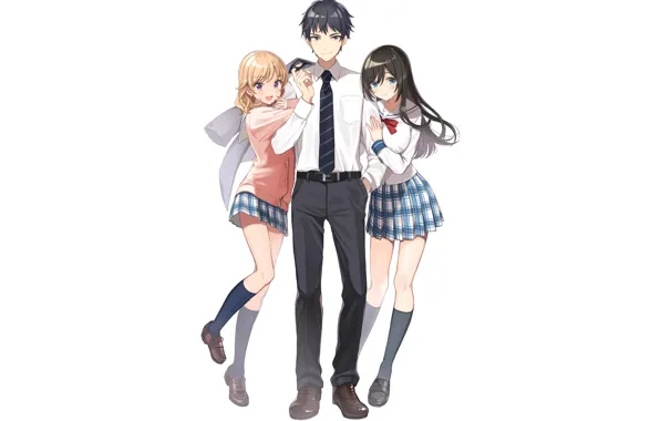 Girls, guy, students