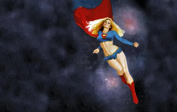 Girl, sexy, legs, blonde, belly, Supergirl, boots, Kara Zor-El