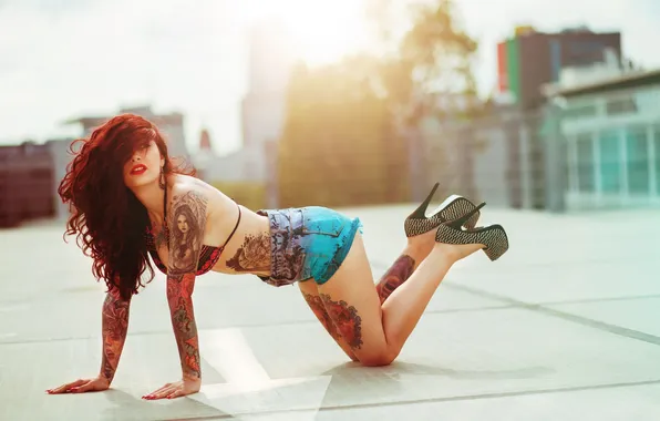 Look, girl, tattoo, Xenia