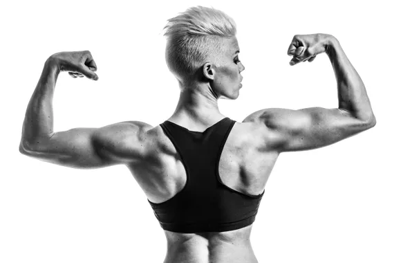 Muscle, sexy, blonde, pose