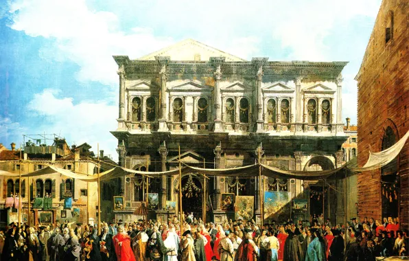 Picture picture, the urban landscape, Canaletto, Canaletto, Giovanni Antonio Canal, The Feast Of St. Roch