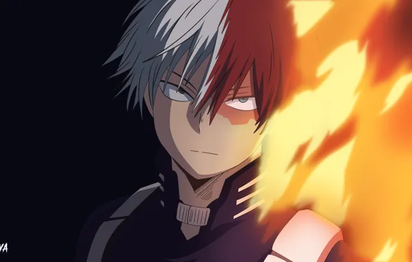 Picture anime, art, guy, Boku no Hero Academy, Todoroki Shouto, My heroic academia