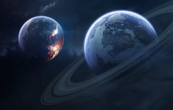 Planet, Space, Planet, Planets, Ring, Art, Space, Art