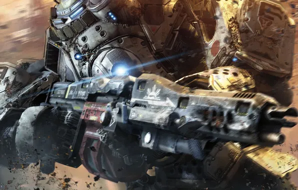 Picture metal, weapons, robot, Titanfall