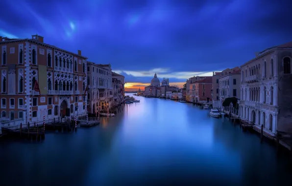 The sky, clouds, calm, Venice, channel, photographer, evening, Guerel Sahin