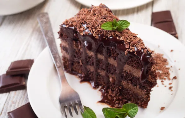 Wallpaper cake, cream, chocolate, biscuit, chocolate glaze