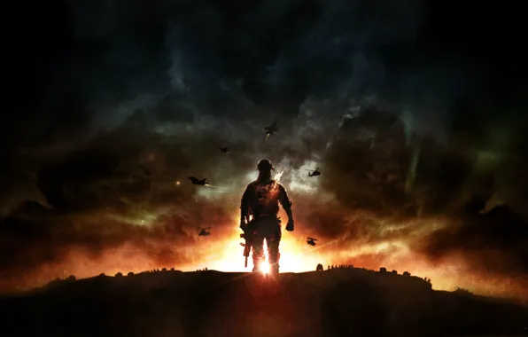 Picture sunset, warrior, yank (=, battlefield_4