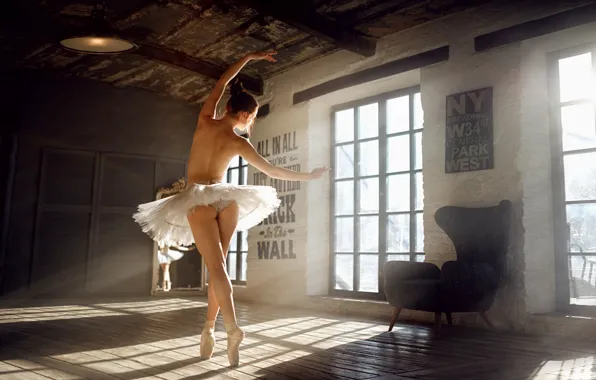 Picture grille, window, ballerina, clearance, George Chernyadev, Catherine Seriukova