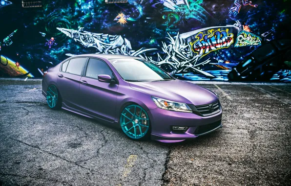 Honda, wheels, Honda, Accord, Tuning, purple, frontside, Chord